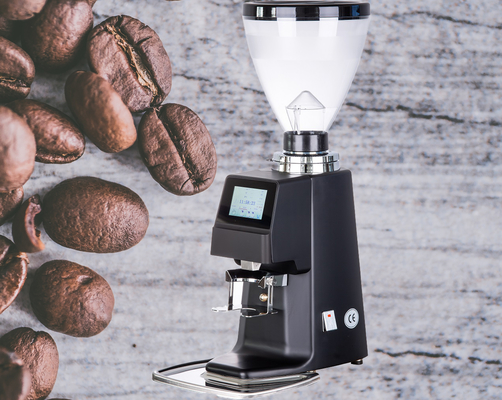 64mm Flat Burr Coffee Grinder Layar Sentuh Mesin Penggiling Biji Kopi Espresso