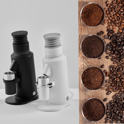 Zinc Alloy Dan Aluminium Alloy Espresso Burr Coffee Grinder Rumah Menggunakan 1400rpm