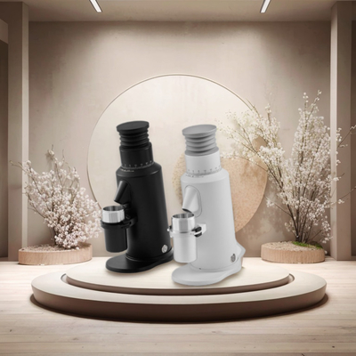 250W Listrik 64mm Flat Burr Grinder Hitam / Putih / Disesuaikan
