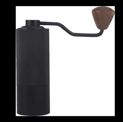 Stainless Steel Handle Aluminium Black Coffee Grinder Dengan Burr