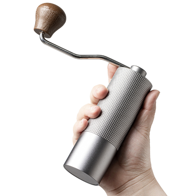 Penggiling Kopi Manual Aluminium Modern Logo Disesuaikan Untuk Komersial