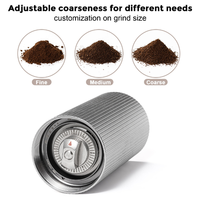 Penggiling Kopi Manual Aluminium Modern Logo Disesuaikan Untuk Komersial