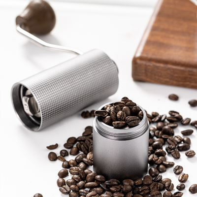 Portable Travel Mini Rumah Tangga Logam Klasik Tangan Kayu Penggiling Kopi Aksesoris Set