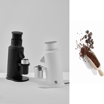 Komersial 118 * 84mm Burr Coffee Grinder Hitam / Putih / Disesuaikan