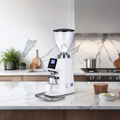 Silver Coffee Mill Grinder Dengan Perlindungan Keamanan Grinding halus