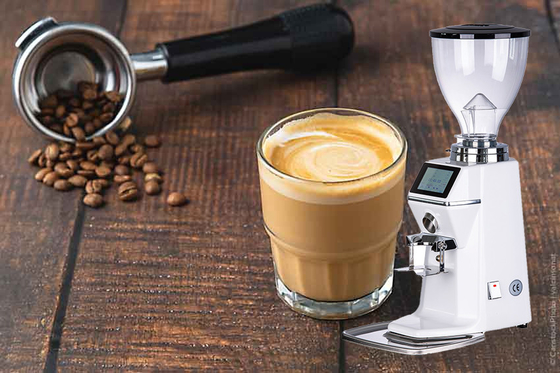 Penggiling Espresso Berkualitas Tinggi 370W Dengan Wadah Bubuk Kopi