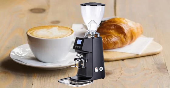 Komersial Doserless Coffee Grinder 220V Stainless Steel Dengan Kopi Powder Container